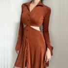 Long Sleeve Cutout Polo Dress