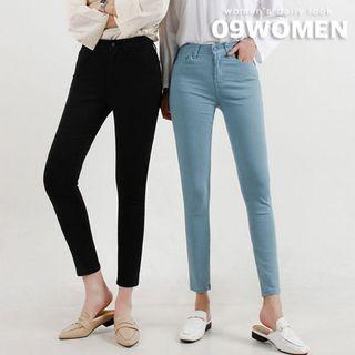 Plus Size Plain Skinny Pants