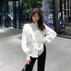 Long-sleeve Double-breasted Shirt White - One Size