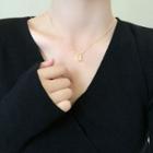 Nugget Pendant Alloy Necklace 1 Pc - Gold - One Size