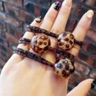 Leopard Print Bead Hair Tie As Shown In Figure - One Size