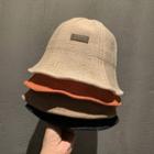 Applique Linen Cotton Bucket Hat