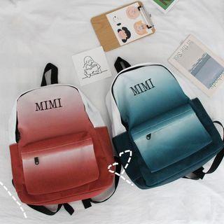 Lettering Ombre Nylon Backpack
