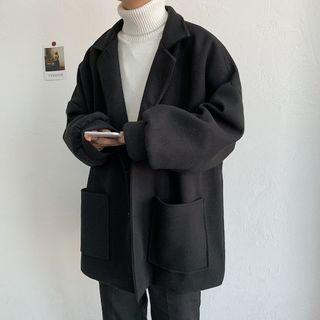 Plain Oversize Lapel Coat