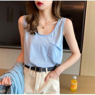 Loose-fit Pocket Tank Top In 8 Colors