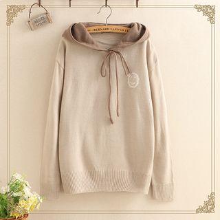 Smiley Face Knit Hoodie