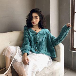 Loose Fit Open Front Knit Top