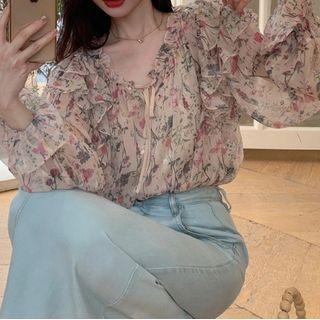 Set: Ruffle Blouse + Camisole