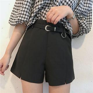 Front-slit Wide-leg Shorts