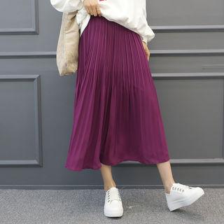 Long Pleated Skirt