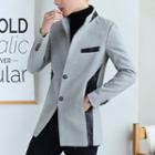 Buttoned Pocketed Single Breasted Coat