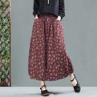 Floral Linen Maxi Skirt