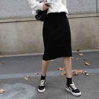 Knit Skirt Black - One Size