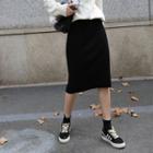 Knit Skirt Black - One Size