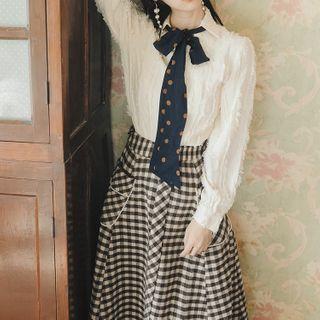 Set : Shirt + Plaid Skirt