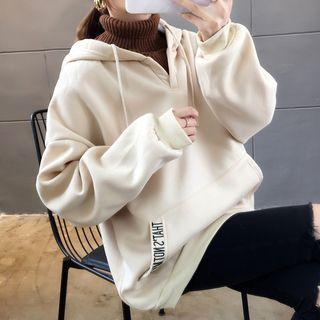 Mock-neck Oversize Plain Sweatshirt