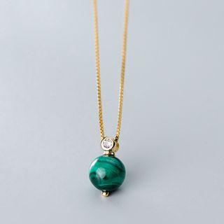 925 Sterling Silver Bead Pendant Necklace S925 Sterling Silver - Necklace - One Size