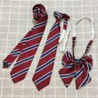 Striped Bow Tie / Neck Tie / No Tie Neck Tie