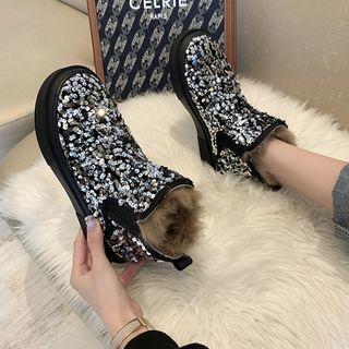 Sequin Short Boots