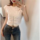 Half-zip T-shirt Milk White - One Size
