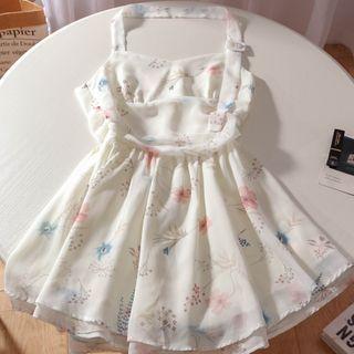 Halter Floral Mini A-line Dress