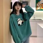 Panda Embroidered Sweatshirt