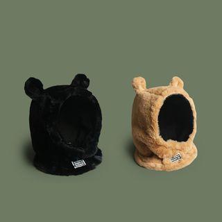 Bear Ear Faux Fur Beanie
