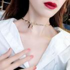 Bow Metal Choker Bow Metal Butterfly - One Size