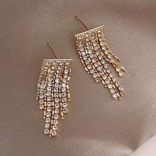 925 Sterling Silver Fringe Earring 1 Pair - As Shown In Figure - One Size