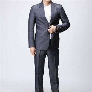 Washed Single-breasted Blazer