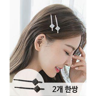 Rhinestone Hair Pin (set Of 2)