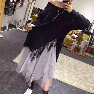 Tiered Mesh Skirt