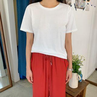 Round-neck Colored T-shirt (set Of 2)