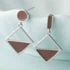 925 Sterling Silver Dangle Earring 1 Pair - S925 Silver - Coffee - One Size