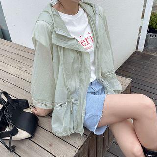 Hooded Lace-trim Jacket