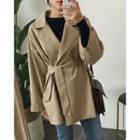 Cotton Trench Jacket With Sash