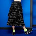 Plaid Layered Midi Skirt