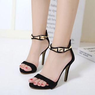 Metal Detail High Heel Sandals