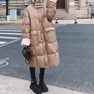 Long-sleeve High-neck Long Padded Jacket