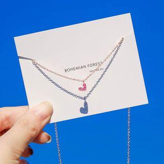 Heart Necklace / Ear Stud / Set