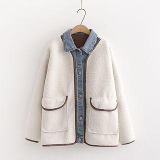Mock Two Piece Button Jacket