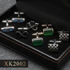 4 Pair Set: Alloy Cufflinks (various Designs) Xk2002 - 4 Pair - Silver - One Size