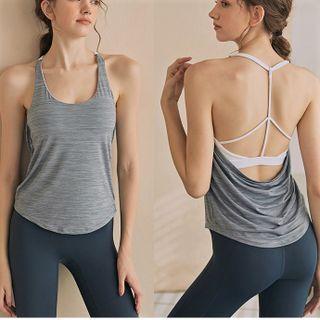 Sport Mock Two Piece Camisole Top