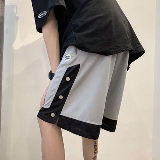 High-waist Two-tone Shorts