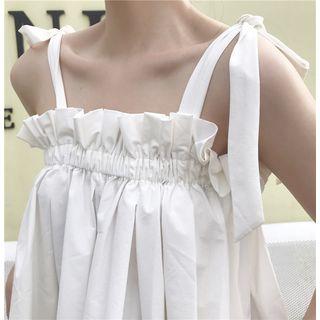 Ruffle Trim Camisole Top / Cropped Pants