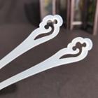 Set Of 2: Hair Stick J81 - White - One Size