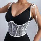 Lace Corseted Crop Camisole Top