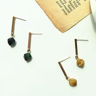 Stone & Bar Dangle Earring
