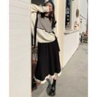 Mock Two-piece Sweatshirt / Skirt