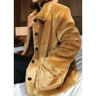 Single-breasted Faux-fur Jacket